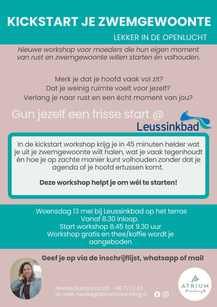 poster kickstatr je zwemgewoonte - leussinkbad laren